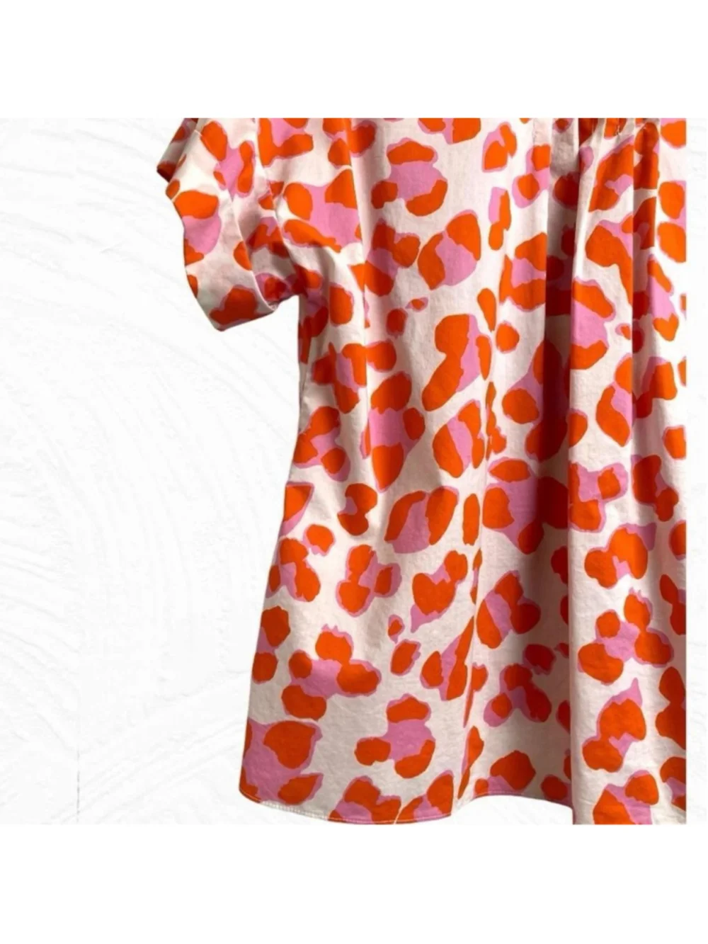 Diane Von Furstenberg Fiona Poplin Top S Short Sleeve Cottage Y2K indie - Picture 7 of 8